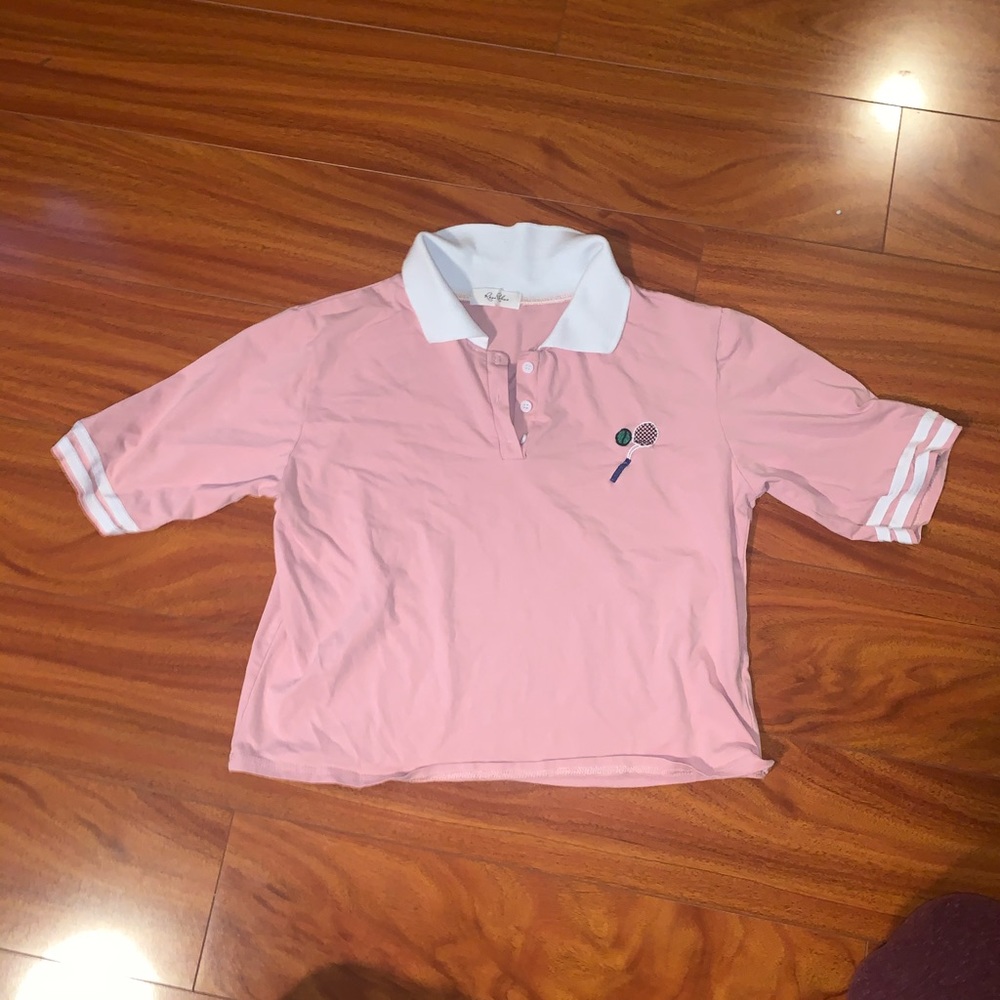 Pink Tenis Crop Tee